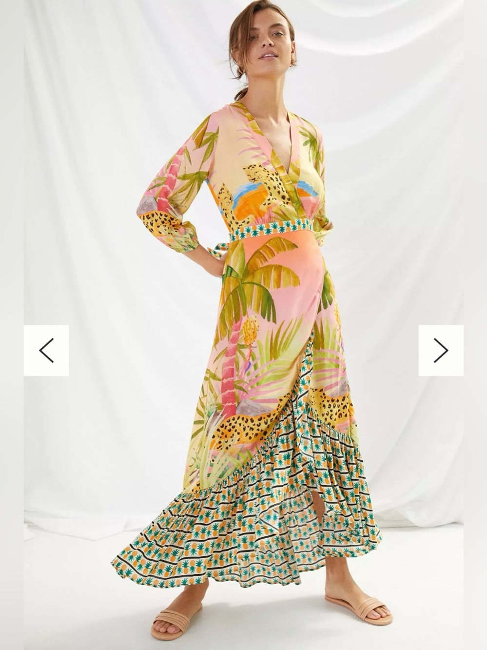 NWOT - Farm Rio Tropical Wrap Maxi Dress